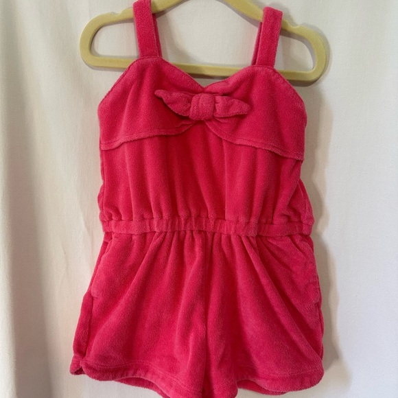 Janie & Jack Terry Romper Guava Bold size 3T - Picture 1 of 5